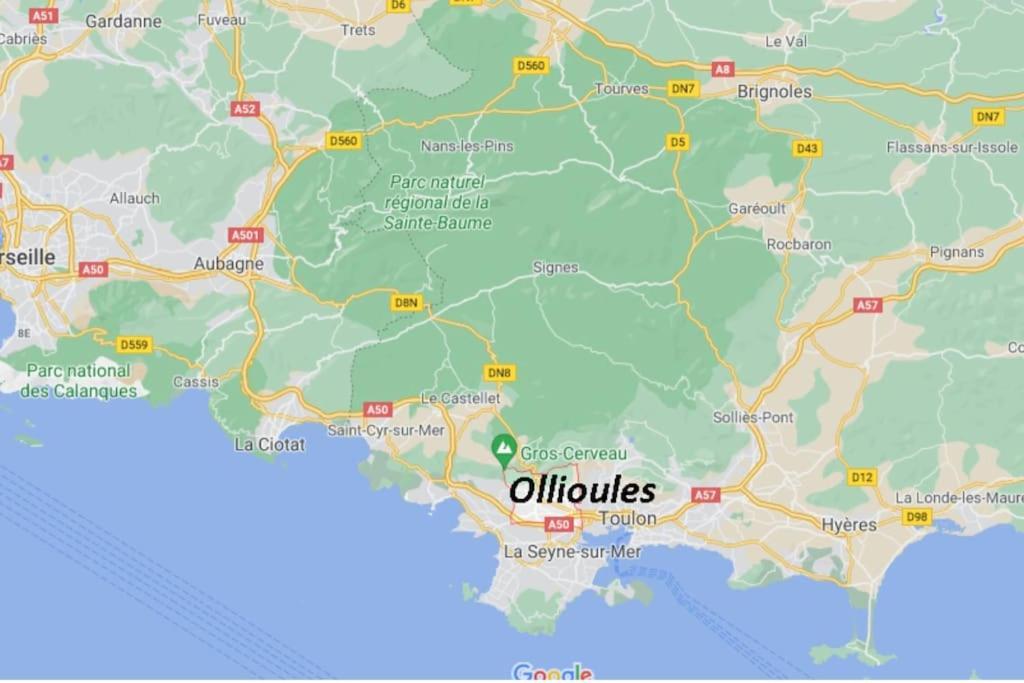 Logement Cosy Cuisine / Terrasse / Bbq Ollioules Esterno foto